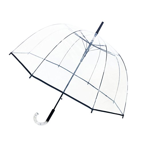 SMATI Paraguas Transparente con 8 Varillas en Forma de Campana y su apuerta automatica