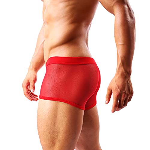 Arjen Kroos Bóxer para Hombre Pantalones Cortos Transparentes Ropa Interior Malla Boxershorts Sexy Calzoncillos para Hombre
