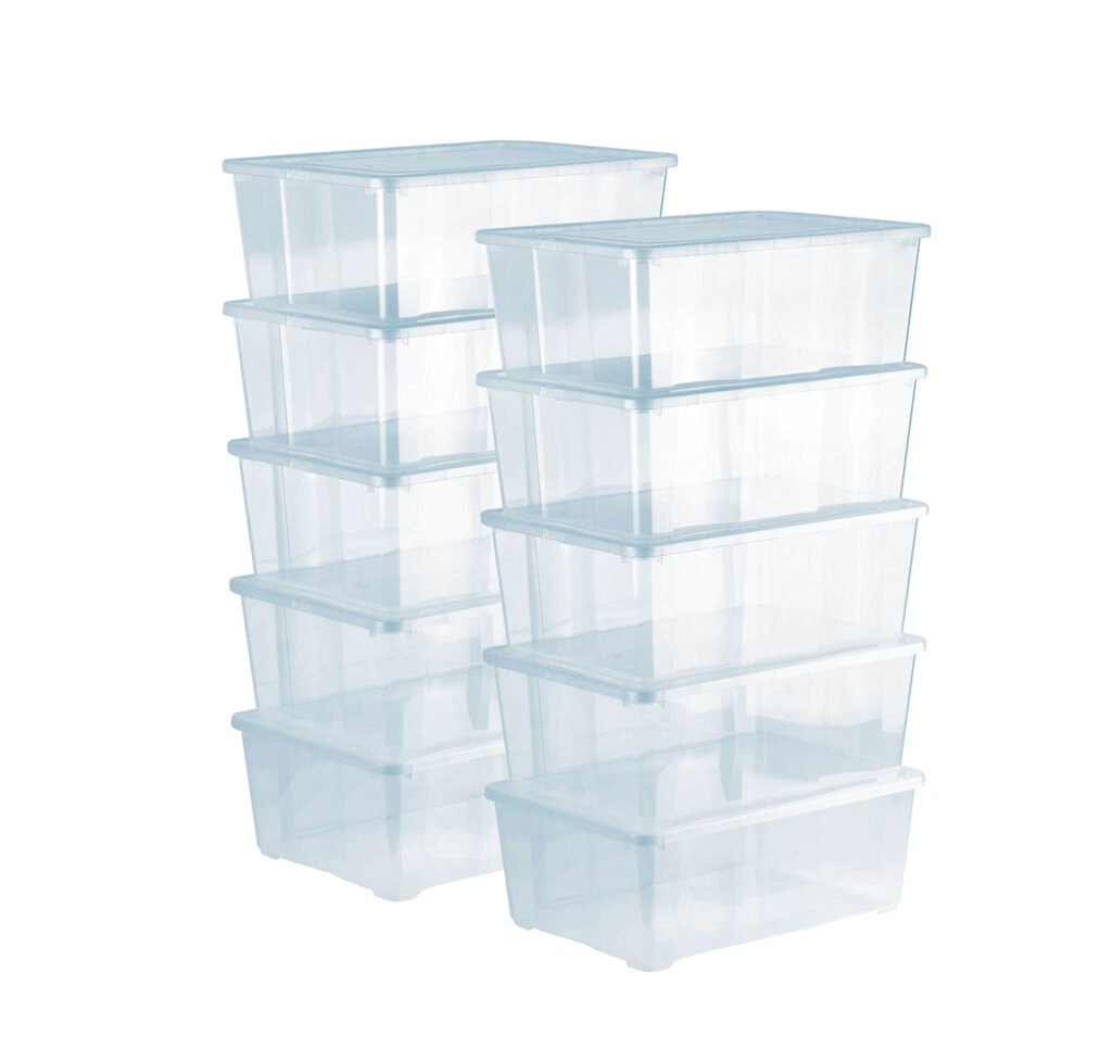 caja transparente de plastico