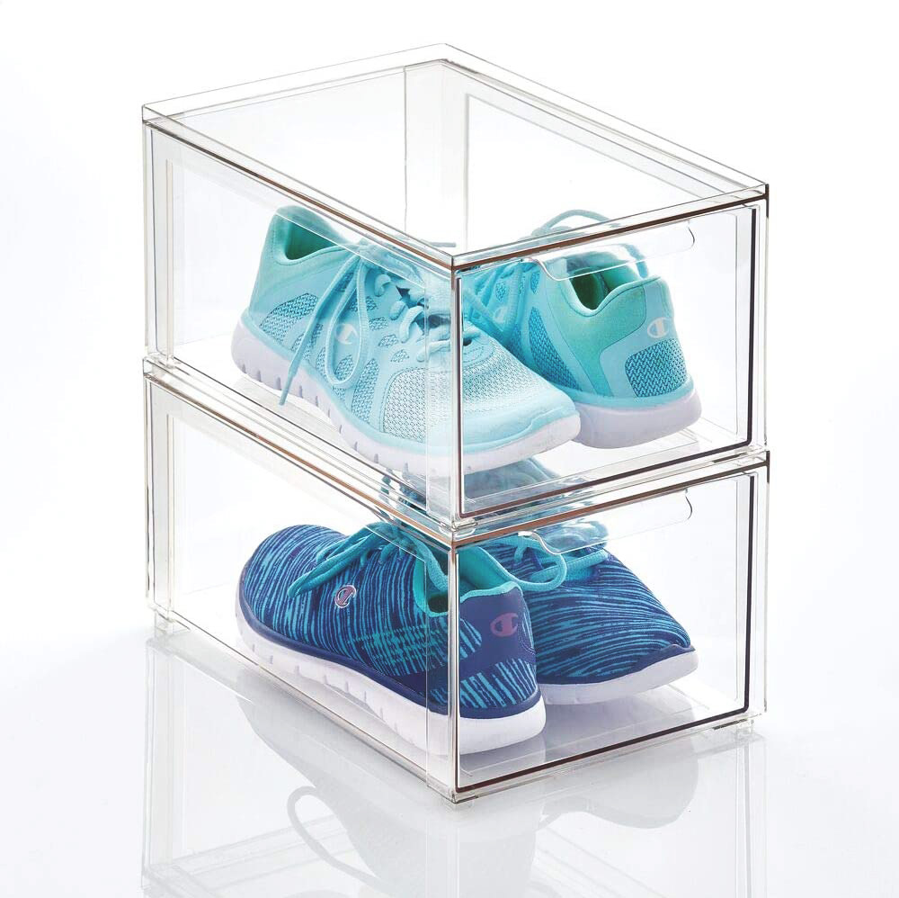 caja transparente de zapatos