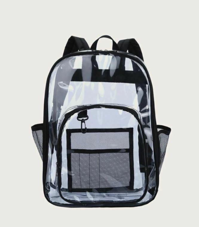 mochila transparente para clase estudiante