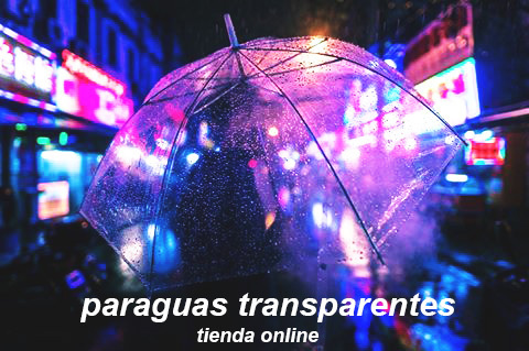 paragua transparente de plástico