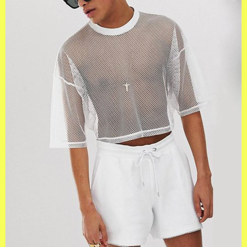 camisetas transparentes hombre ropa para hombre tienda online sexy rejilla hombres