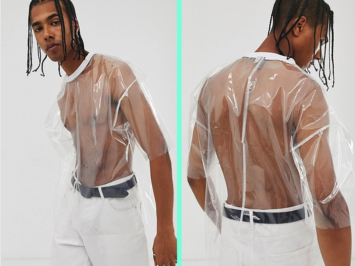 camiseta transparente para chico camiseta translucida de plastico